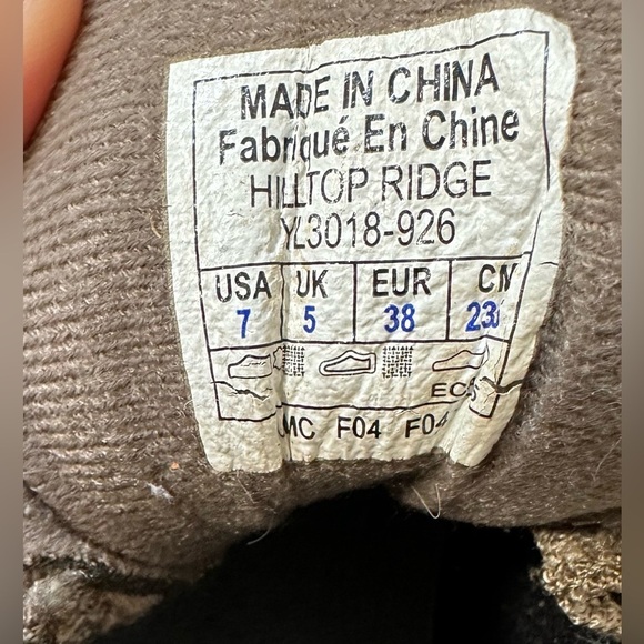 Columbia women’s hilltop ridge hiking boot brown suede size US 7 - Picture 5 of 6